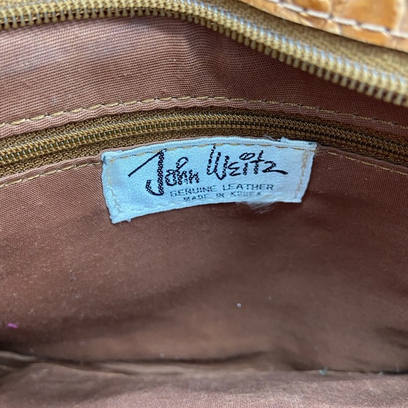 Vintage John Weitz Alligator Embossed Leather Bag - Picture 9 of 9